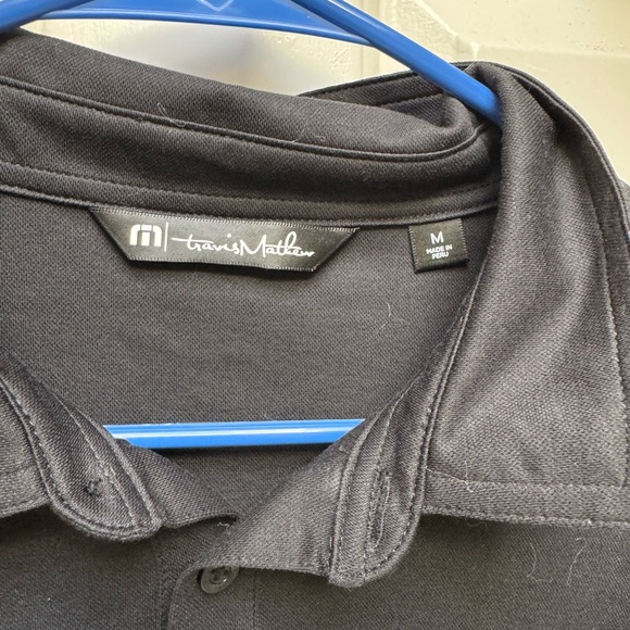 Travis Mathew Black and Gray Polo Shirt for Men - Picture 8 of 9